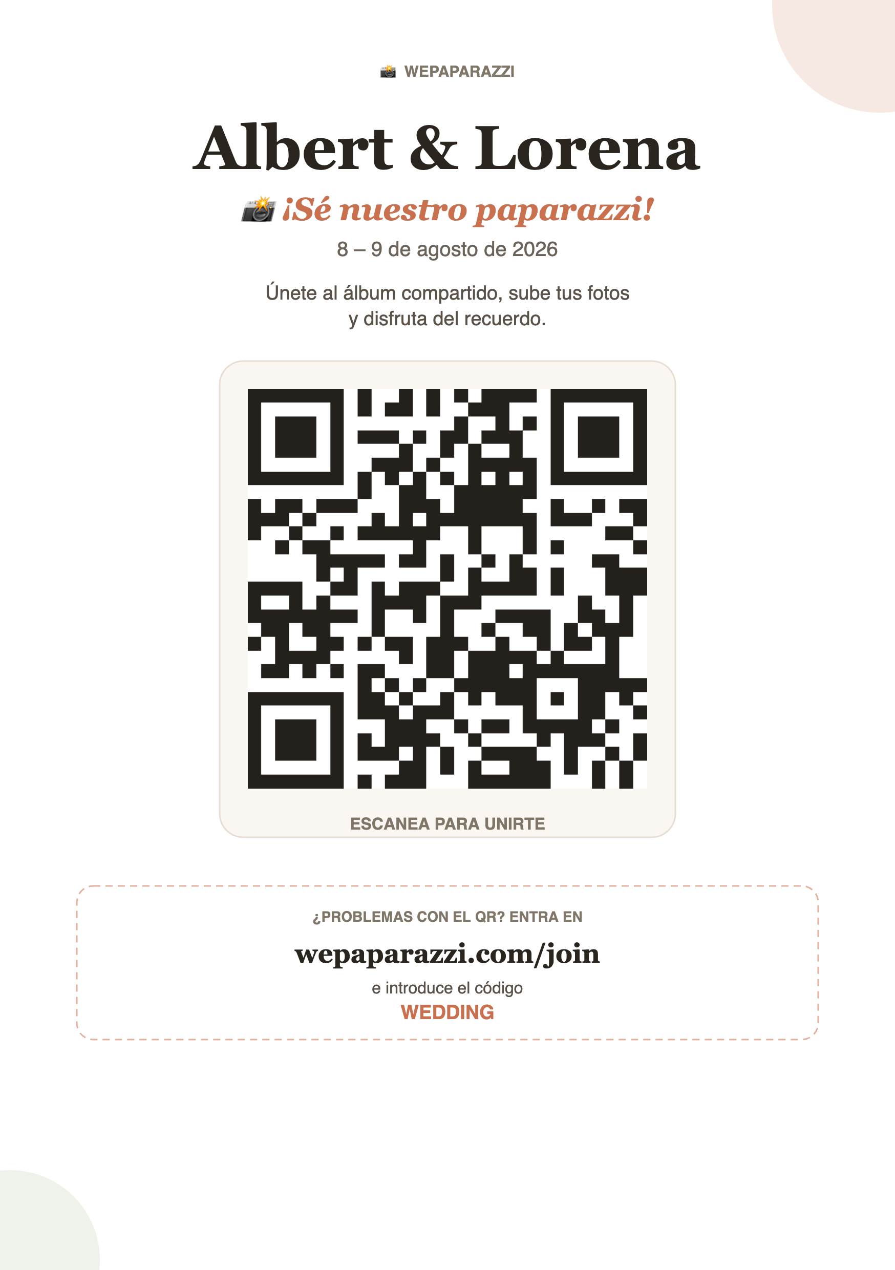 Cartel imprimible A4